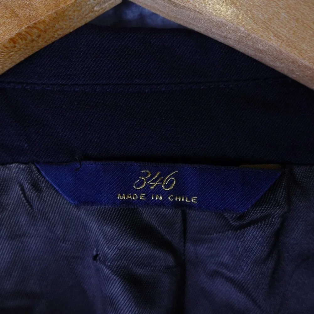 Brooks Brothers‎ 346 Mens Navy Blue Wool 2 Gold Button Blazer Sport Coat 48
